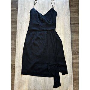 MILLY NWT Cindy Dress Silk Blend Black Size 6 Mini Sleeveless LBD